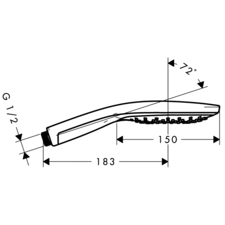 ручной душ hansgrohe raindance select s 150 air 3jet ecosmart 9л/мин белый/хром 28588400