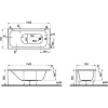 акриловая ванна vitra optimum neo 150x70 64560001000 без гидромассажа