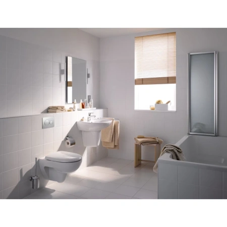 унитаз подвесной geberit renova 203050000 безободковый, цвет белый