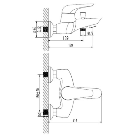 elghansa fabula 2315727 смеситель для ванны