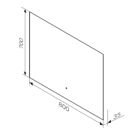 Зеркало AM.PM X-Joy 80 M85MOX10801S с подсветкой с ИК-сенсорным выключателем