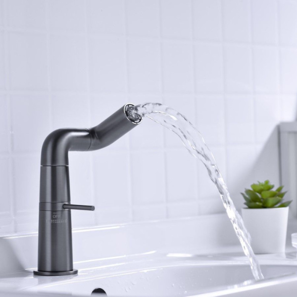 смеситель для раковины haiba hb10813-3 цвет пепельный