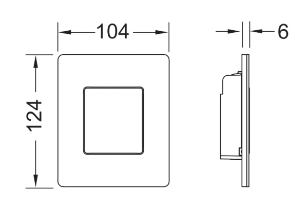 клавиша смыва tece filo-solid urinal 9242431 для писсуара хром