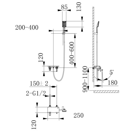 смеситель для ванны lemark mista lm6414wg