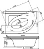 акриловая ванна excellent aquarella 170x110 l без гидромассажа