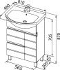 раковина для тумбы aquanet shenxin 60 0060 арт. 00170121