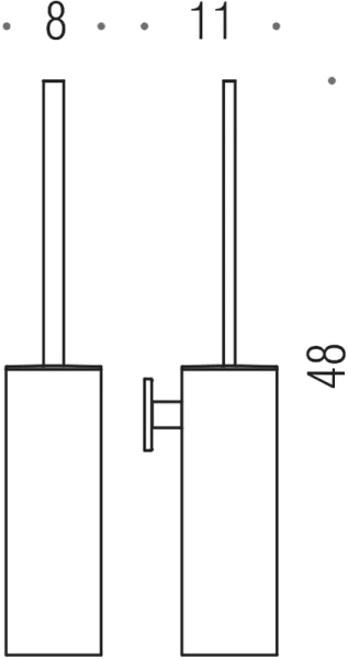 Ёршик для унитаза Colombo Design Look B1607.BM настенный, белый матовый