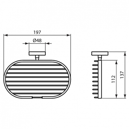 полка корзина ideal standard iom a9112aa хром