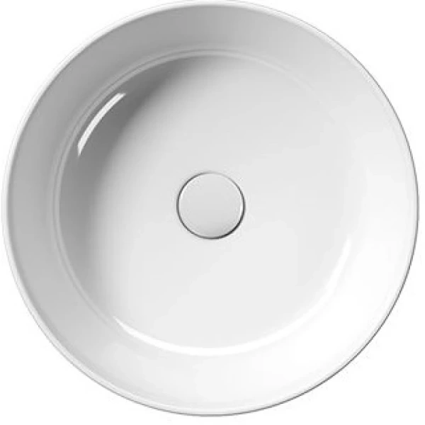раковина gsi kube x 942711 накладная, ø45 см, bianco lucido (белый глянец)