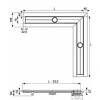 дизайн-решетка tece tecedrainline stell ii 611282 120x120 см, угловая