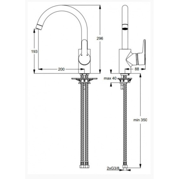 смеситель для раковины ideal standard connect blue b9933aa