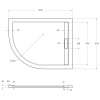 душевой поддон из литого мрамора 100x80 cezares tray-as-rh-100/80-30-w-r