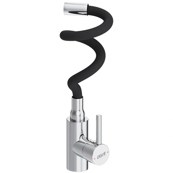 смеситель для кухни dorff logic d3007622 хром черный