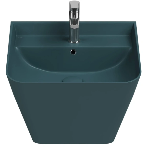 раковина isvea sott'aqua 10sq37002sv-2p подвесная, 50x42 см, изумрудный матовый