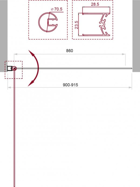 шторка на ванну belbagno uno-v-1-70/150-c-cr профиль хром стекло прозрачное