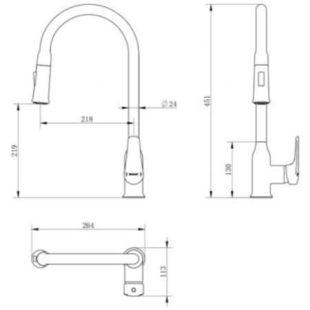 смеситель для кухни bravat arden f7362395cp-eng