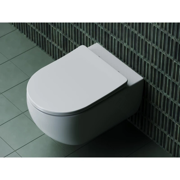 унитаз ceramicanova long cn3015 подвесной, с сиденьем микролифт, белая