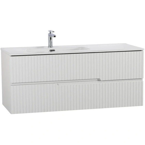 тумба под раковину cezares duet-n 120 l duet-n-1200-2c-so-bl-l подвесная bianco lucido