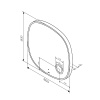 Зеркало AM.PM Func 80 M8FMOX0803SA с подсветкой с увеличением с ИК-сенсорным выключателем