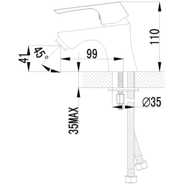 смеситель для раковины lemark unit lm4556c