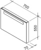 Зеркало Ravak Classic 70 X000000954 с подсветкой Капучино