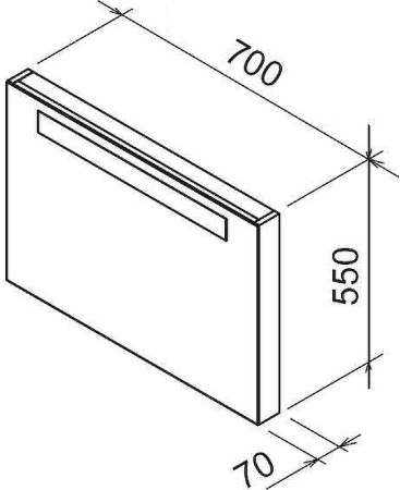 Зеркало Ravak Classic 70 X000000954 с подсветкой Капучино