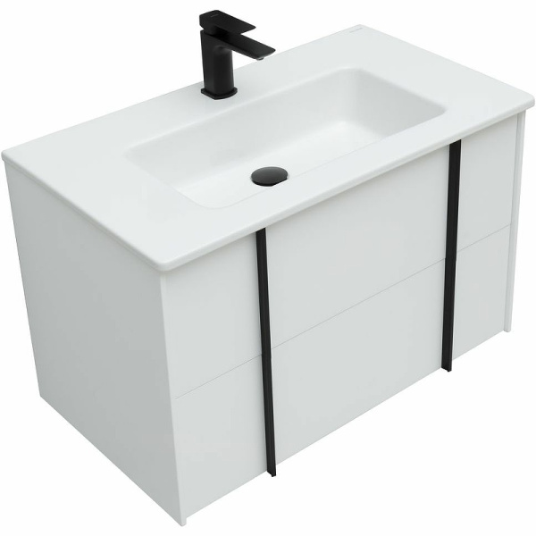 тумба под раковину allen brau reality 80 1.32005.wm подвесная белая матовая
