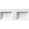 раковина gsi kube x 9425111 подвесная, 120x47 см, bianco lucido (белый глянец)