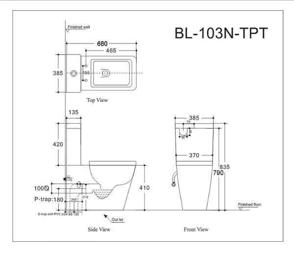 бачок для унитаза aquanet tavr-c2 00203347 белый