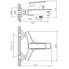 смеситель для ванны haiba hb60548-8 цвет белый \ хром