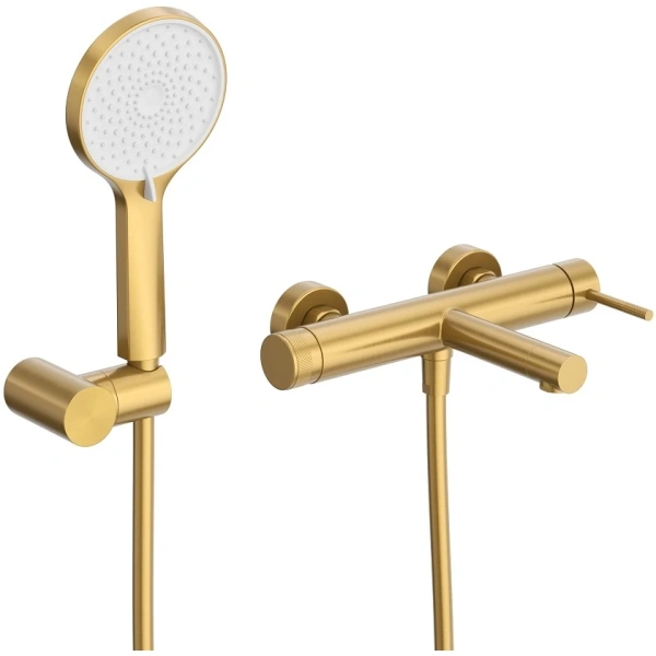 смеситель для ванны cezares relax relax-vd-boro с душевым гарнитуром, золотой матовый смеситель для ванны cezares relax relax-vd-boro с душевым гарнитуром, золотой матовый