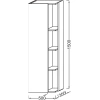 шкаф пенал jacob delafon terrace 50 l eb1179g-g1c подвесной белый глянцевый
