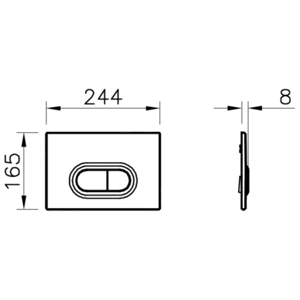 кнопка для инсталляции vitra loop o 740-0500 цвет белый глянцевая