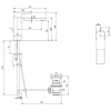 смеситель для раковины с донным клапаном villeroy & boch subway 3.0 tvw112002000k5