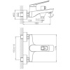 смеситель для ванны haiba hb60595 цвет хром