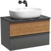 тумба под раковину sancos delta 80 dl80gr подвесная дуб красный графит