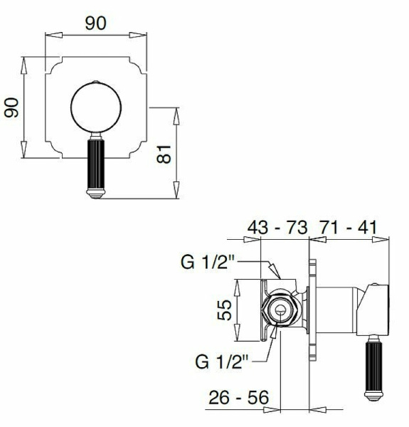 смеситель для душа cezares olimp dim2-l olimp-dim2-03/24-l золото 24 карат