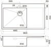 мойка кухонная omoikiri akisame 86-l side-gb графит