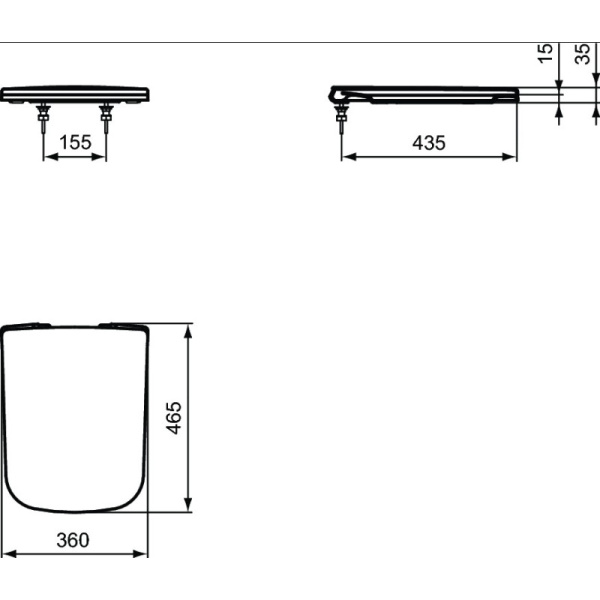 сиденье для унитаза ideal standard j505801 микролифт, тонкая, белый