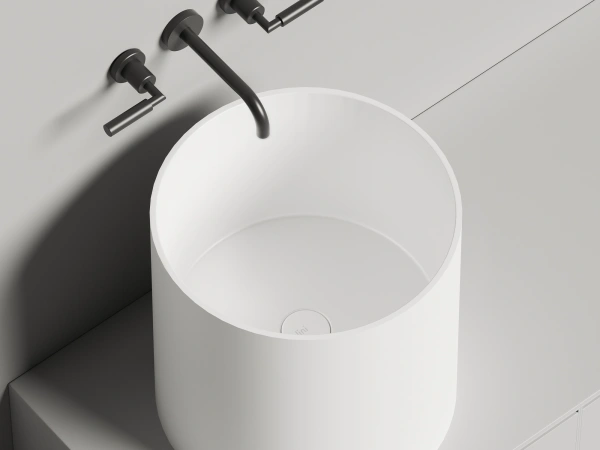 раковина накладная 46 cм salini armonia 04130118m материал: s-stone, цвет: белый матовый