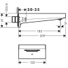 излив для ванны 185 мм hansgrohe metropol 32543000