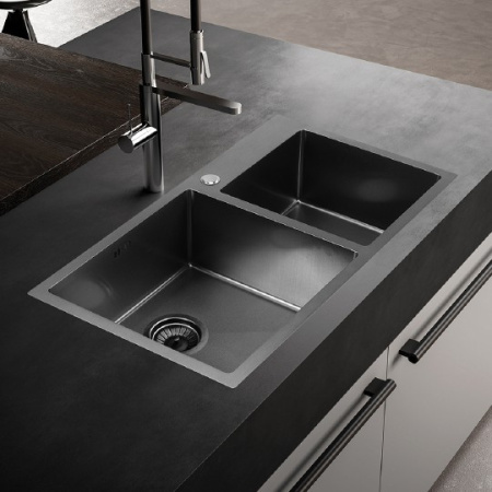 кухонная мойка melana s8045hb графит