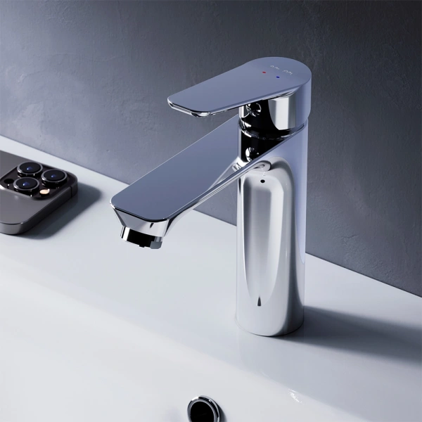 смеситель am.pm crave f9c02100 для раковины, без доннго клапана, хром