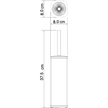 ершик для унитаза wasserkraft k-1137 хром