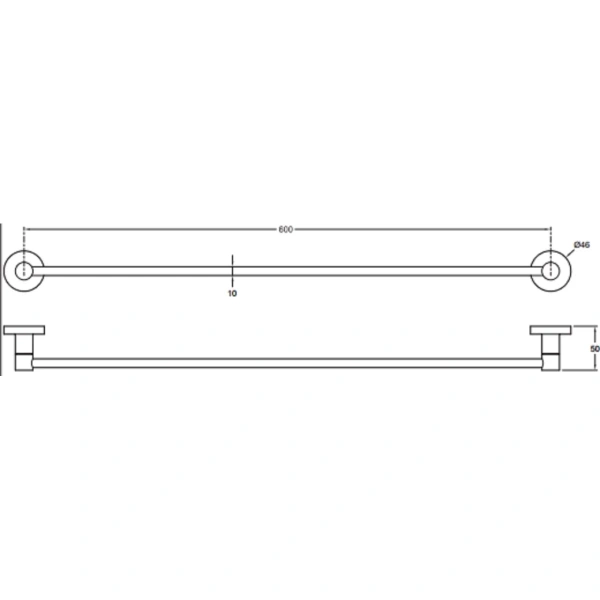 Полотенцедержатель Jacob Delafon Classique, 60 см цвет хром, E77828-CP