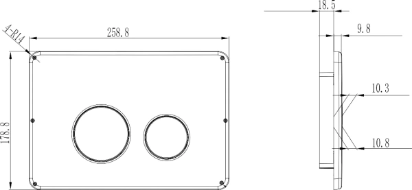 кнопка смыва arrow ahm002e нержавеющая сталь