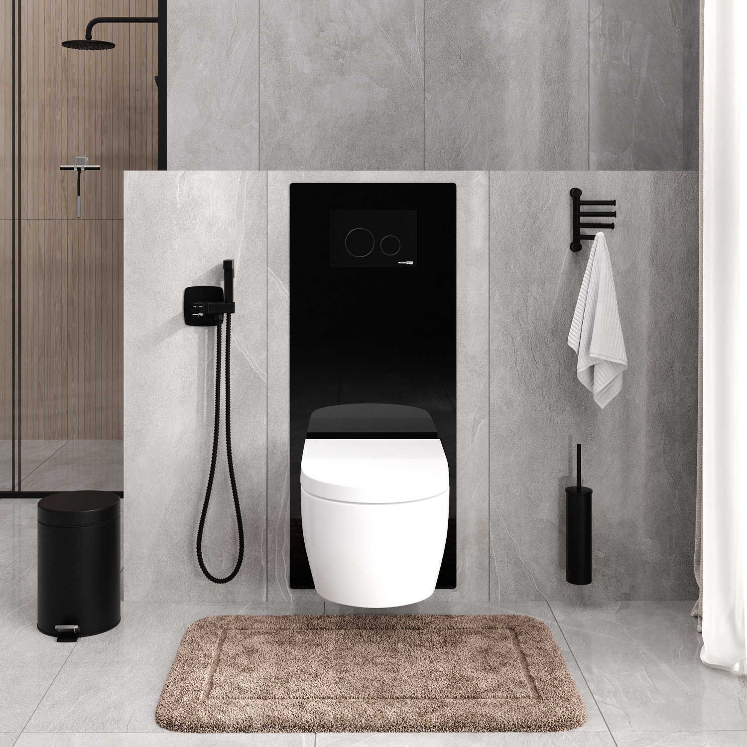 Система инсталляции для унитазов WasserKRAFT Glan 66TLT.010.ME.BL.MB02