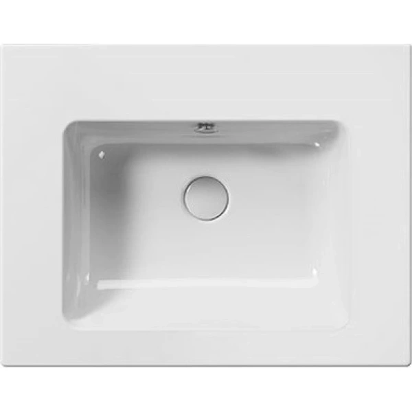 раковина gsi pura 8839111 подвесная, 62.6x46 см, bianco lucido (белый глянец)