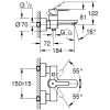 смеситель для ванны grohe lineare 33849dc1