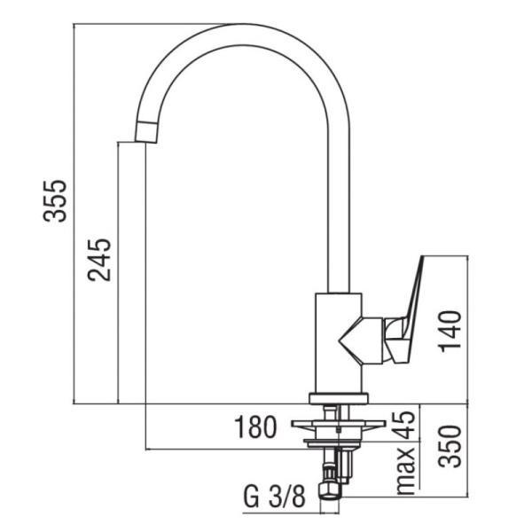 смеситель для кухни nobili sky sy97133cr